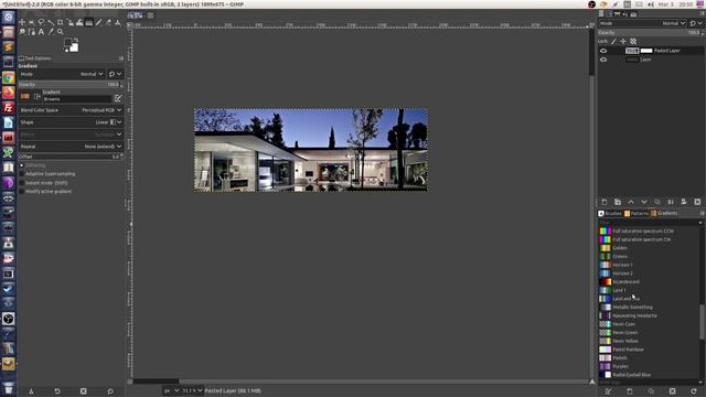 Gimp Как сделать переход изображения в сплошной цвет для шапки сайта смотреть онлайн