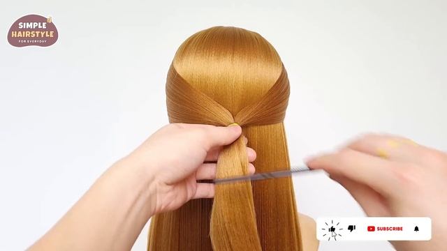 Simple Heart Hairstyles | 3 Different Half Up Half Down Hairstyles | Open Hair Hairstyle Easy смотреть онлайн