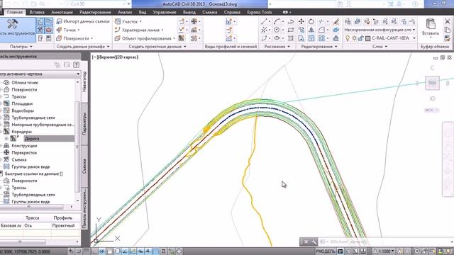 AutoCAD Civil 3D. 6.2 Поверхность по коридору. Работа с инженерными программами смотреть онлайн