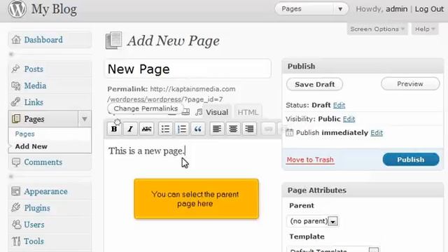 How to manage pages in Wordpress 3 смотреть онлайн