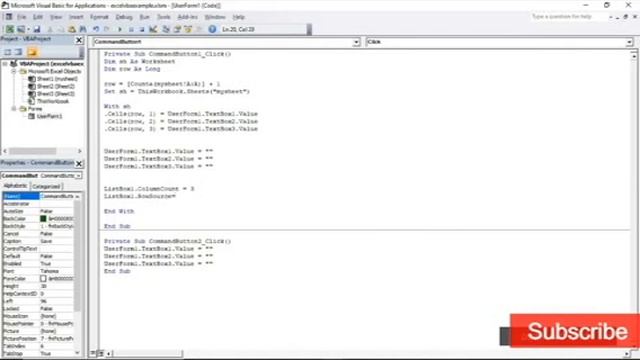 How to Create Excel Data Entry Forms with visual basic | registration Form |(part 2 of 2) смотреть онлайн