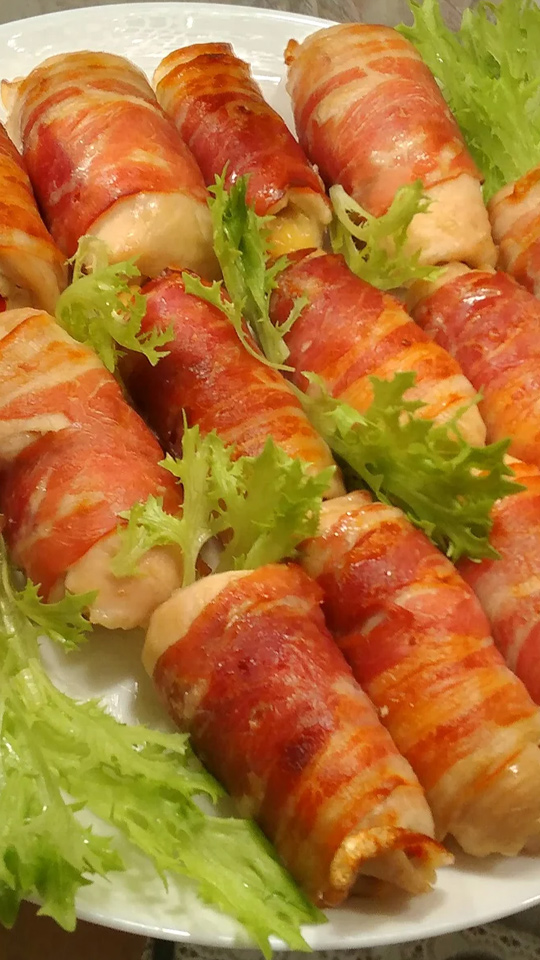 Закуска из курицы в беконе смотреть онлайн