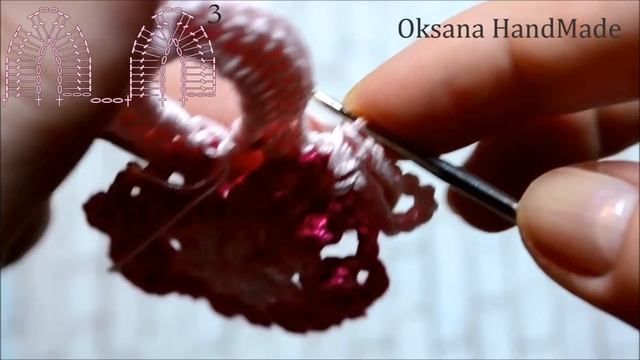 Цветок крючком. Мастер класс и схема. Flower Crochet