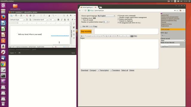 Voice input in Ubuntu смотреть онлайн