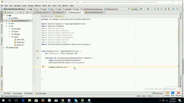How to create webview in kotlin on android studio 3.0 смотреть онлайн