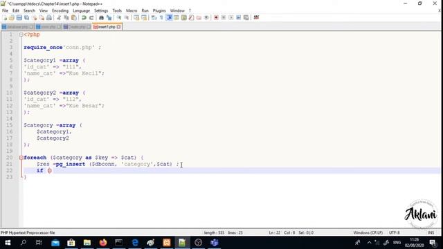 SAY - Sistem Basis Data Enterprise Chapter 14.2 Insert PHP PDO - PostgreSQL смотреть онлайн