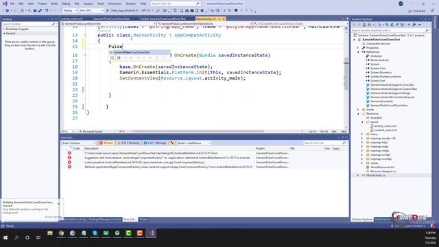 Xamarin Android Tutorial - Pulse Count Down смотреть онлайн
