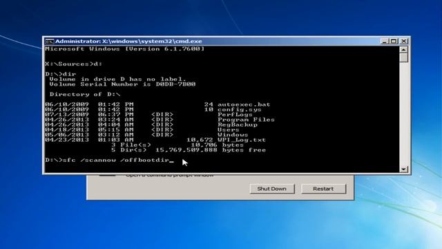 Run System File Checker sfc /scannow Offline in Windows смотреть онлайн