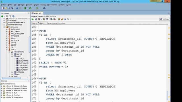 G2V11 - ORACLE SQL - SISTEMAS UNI - HAVING смотреть онлайн