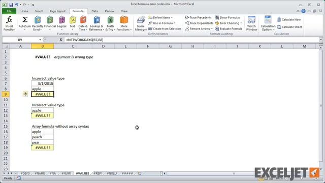 Excel formula error codes and fixes смотреть онлайн