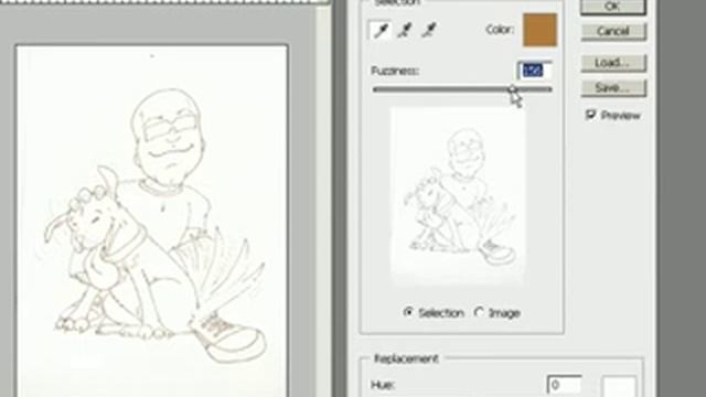 How to clean a sketch in Photoshop Tutorial смотреть онлайн