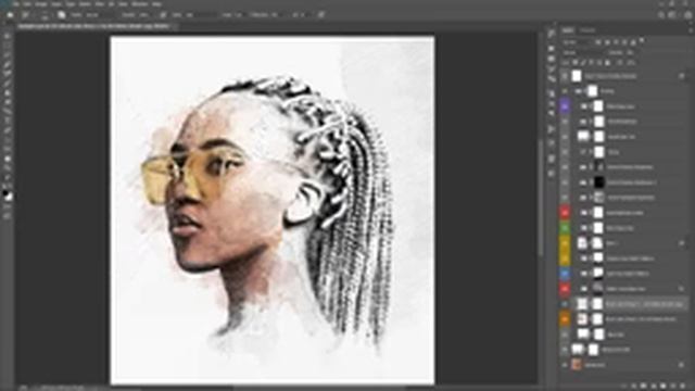 Drawing Creation Kit Photoshop tutorial | Automatically create realistic sketch art смотреть онлайн