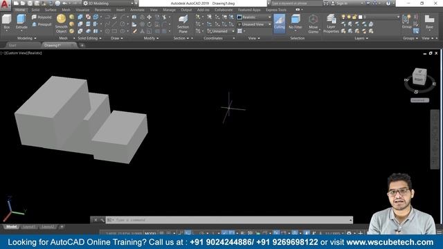 How to Use Union Command in AutoCAD 3D | AutoCAD 3D Tutorial For Beginners in Hindi смотреть онлайн