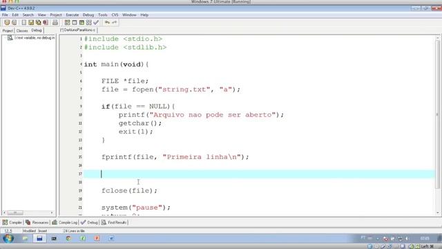 Programar em C - Manipulação de Arquivos txt em C / Incluir Dados - Aula 84 смотреть онлайн