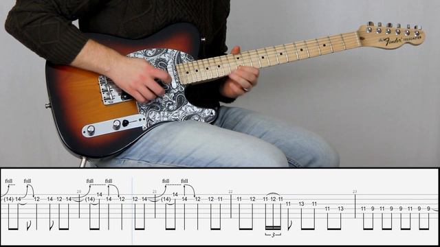 SUM 41 - THE HELL SONG (Solo) | Guitar Cover Tutorial (FREE TAB) смотреть онлайн