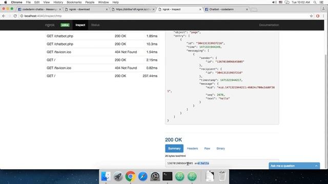 Messenger Chatbot Tutorial 4: Sending first reply смотреть онлайн