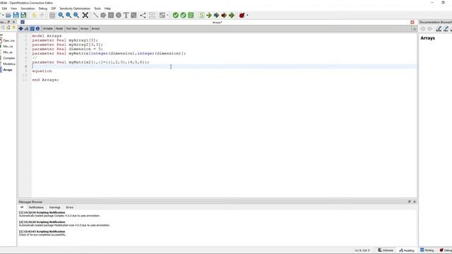 Array and Matrix basics in Modelica смотреть онлайн
