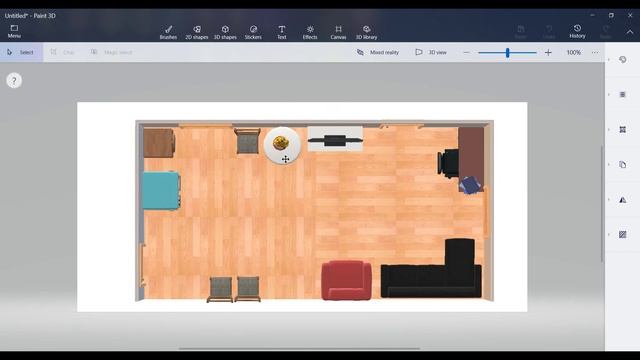 How to make a Modern Living Room using Paint 3D | Time-lapse смотреть онлайн