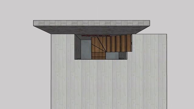 Лестничный каркас г-образной формы, на моно косоуре. смотреть онлайн