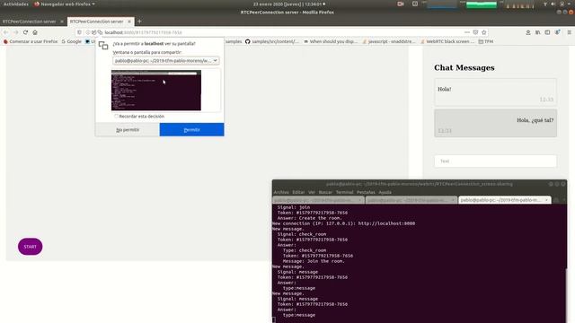 Chat & Screen-sharing server with WebSockets смотреть онлайн