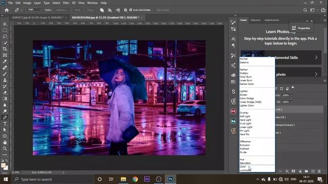 Neon Glow portrait effect|Photoshop Tutorial|Neon Glowing Effect Photoshop смотреть онлайн