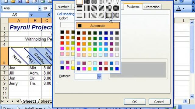 Excel 2003 Tutorial The Patterns Tab Microsoft Training Lesson 7.7 смотреть онлайн