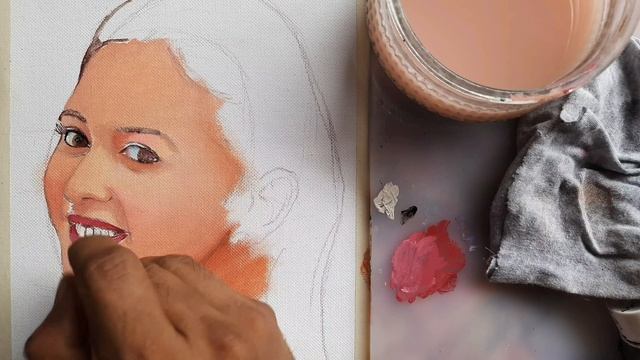 Acrylic Portrait Painting | Canvas Painting смотреть онлайн