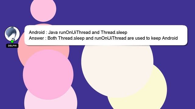 Android : Java runOnUiThread and Thread.sleep смотреть онлайн