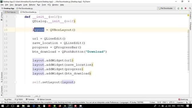 Python tutorial - Create New App 1 - Desktop Apps смотреть онлайн