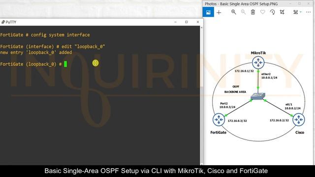 Basic Single-Area OSPF Setup via CLI with MikroTik, Cisco and FortiGate смотреть онлайн