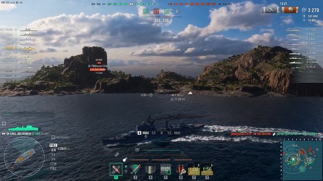 Пан-Американская ветка крейсер Перу 7 лвл. CORONEL BOLOGNTSI локация Спящий гигант