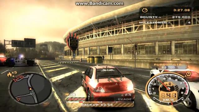 Need For Speed Most Wanted Police Chase (Mitsubishi Lancer Evo) смотреть онлайн