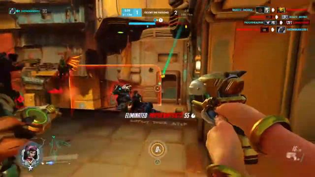 Overwatch: Great DVA defence despite HAVING A SHITTY THROWING DUMB FUCK WIDOW -_- смотреть онлайн