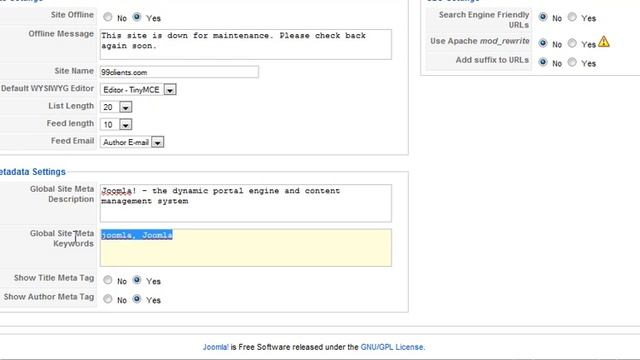 Joomla How To: The Joomla 1.5 Global Configurations. www.MyJoomlaCast.com смотреть онлайн