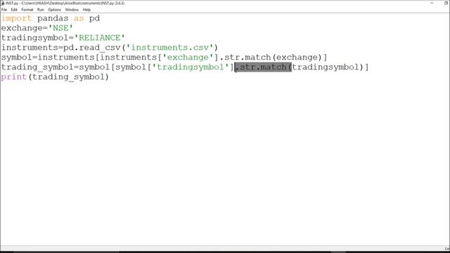 Get Instrument Token of Required Trading Symbol for Websocket Ticker смотреть онлайн