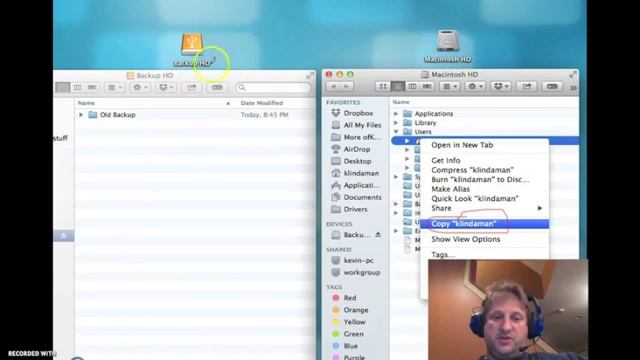 Manual backup of your user data on a Macbook Pro computer смотреть онлайн