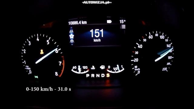 Ford Fiesta 1.0 EcoBoost 100 hp AT acceleration 0-100 km/h, 0-170 km/h, 0-400 m смотреть онлайн