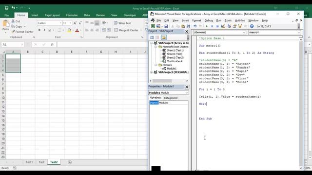 Array in Excel VBA/Excel Macro смотреть онлайн