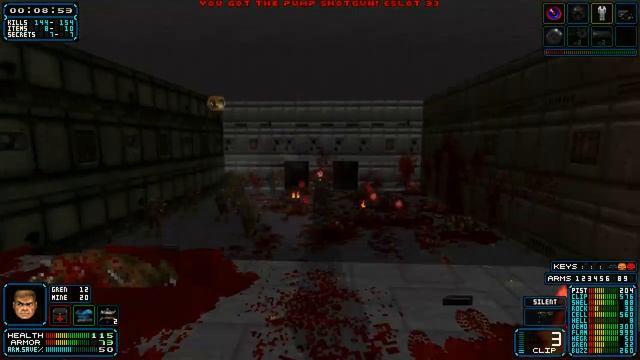 Doom II: Levels 1-11 (Project Brutality v2.03, Last Man On Earth, 100% Kills & Secrets, 0 deaths) смотреть онлайн