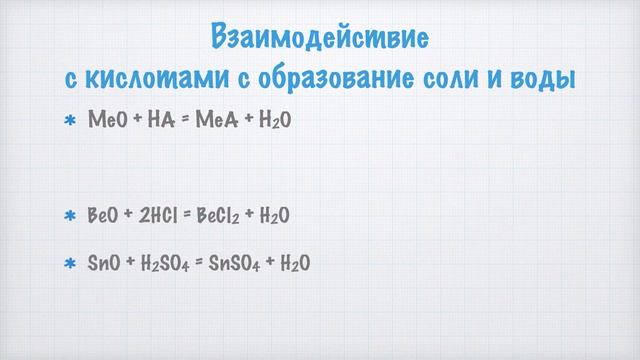 Химические свойства амфотерных оксидов: реакции без изменения степени окисления смотреть онлайн