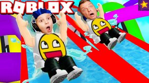 СИМУЛЯТОР Аквапарка в РОБЛОКСЕ Прыгаем в ВОДУ с ГОРКИ в ROBLOX