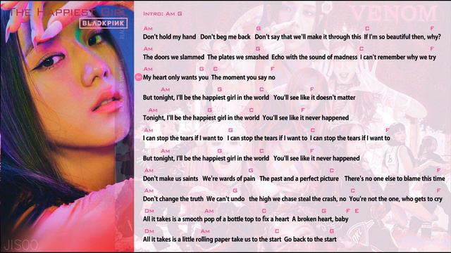 BLACKPINK - The Happiest Girl (Lyrics & Chord) смотреть онлайн