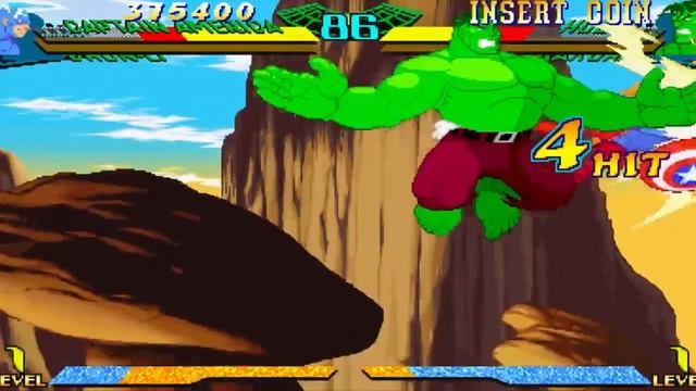 Marvel Super Heroes VS Street Fighter - Captain America/Chun-Li - Expert Difficulty Playthrough смотреть онлайн