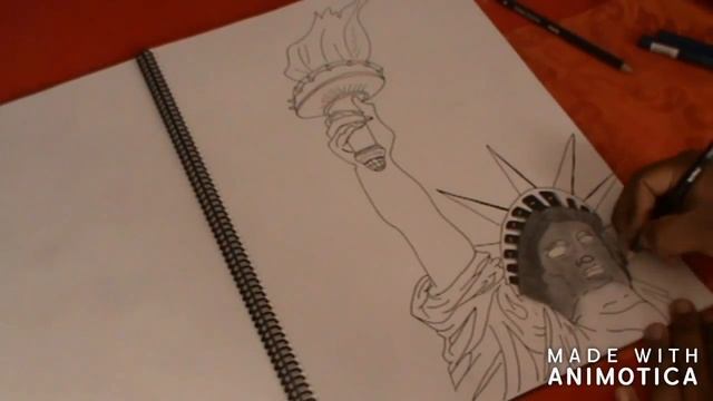 Drawing of statue of liberty смотреть онлайн