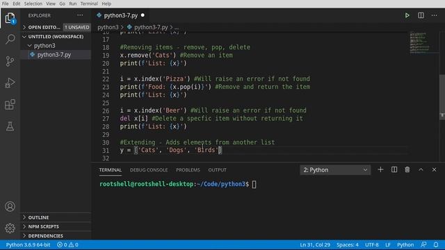 Python 3 - Episode 7 - Lists смотреть онлайн