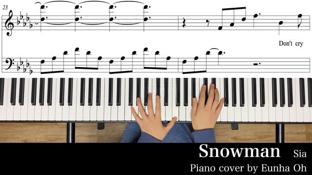 Sia - Snowman jazz piano ballad easy tutorial /snowman stride style piano/시아 - 스노우맨 재즈피아노 발라드연주 смотреть онлайн