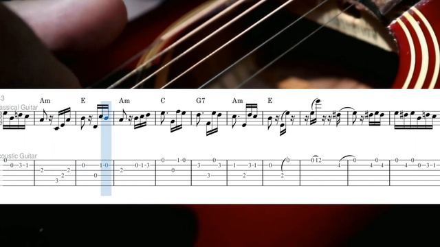 🎸Fur Elise Guitar Solo [TUTORIAL] смотреть онлайн