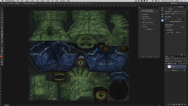 Photoshop - 3D Menu - Create Painting Overlay смотреть онлайн