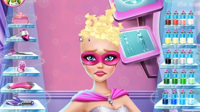 Super Barbie Real Haircuts (Реальные прически Супер Барби) - прохождение игры смотреть онлайн