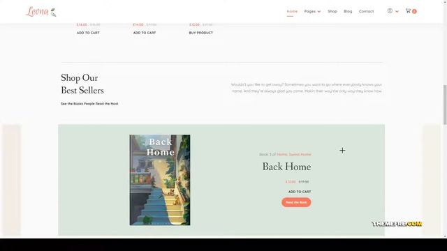 Leona - WordPress Theme for Book Writers and Authors author landing page Build Website смотреть онлайн